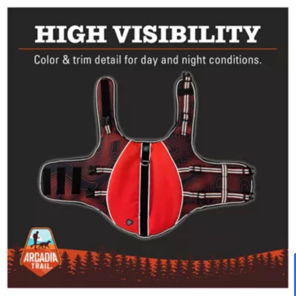 Arcadia Trail *NWT* High Visibility Flotation Aid Dog Vest Coat, Yellow - Picture 5 of 15